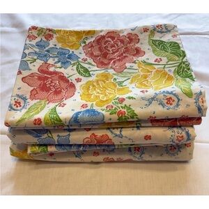 Vintage Floral Print Double Sheet Set